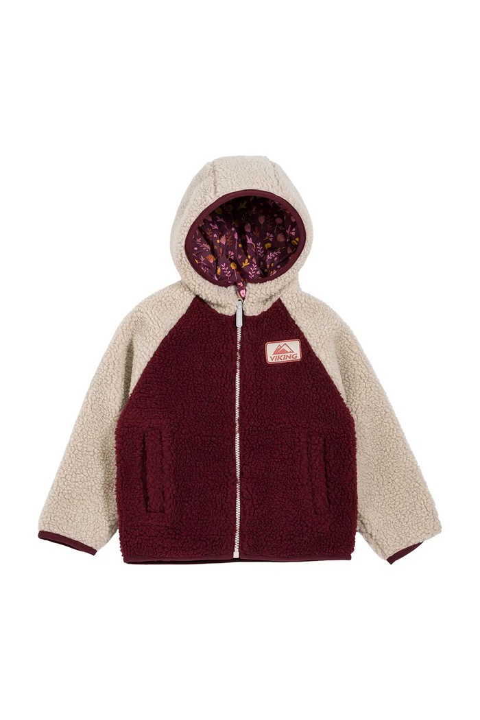 Viking Kids Kurtka dwustronna dziecięca Play Reversible Pile Jacket 50.25035 fioletowy AW26