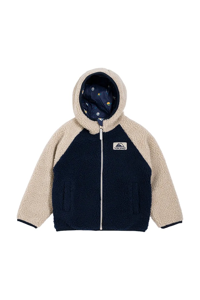 Viking Kids Kurtka dwustronna dziecięca Play Reversible Pile Jacket 50.25035 granatowy AW26