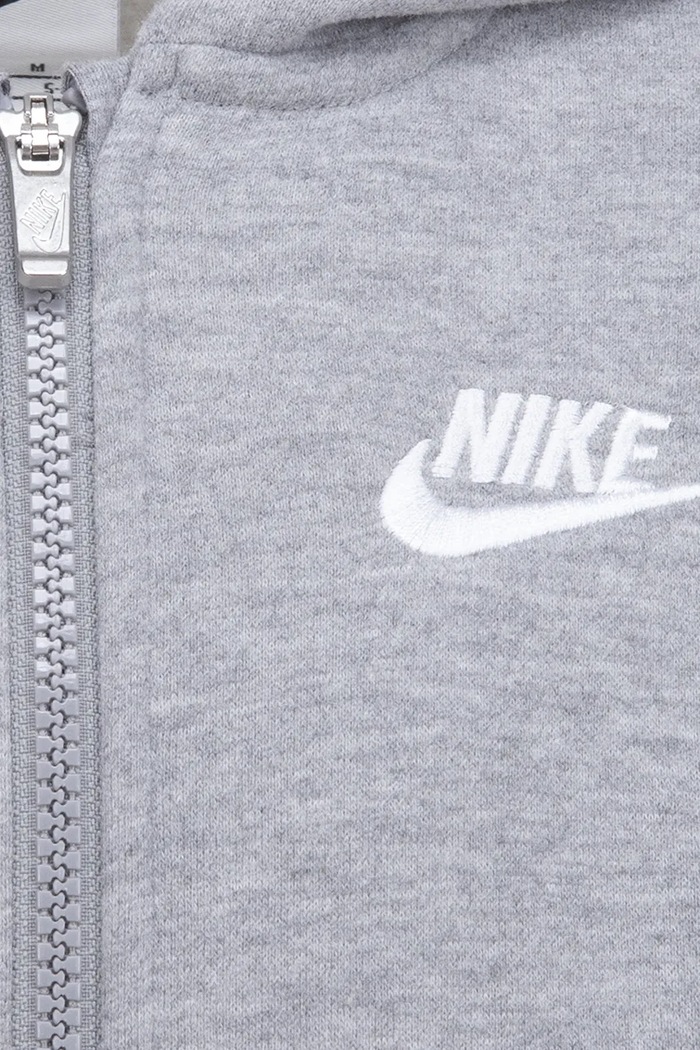 Суичър с цип и качулка за деца с памук Nike 86L089 сив
