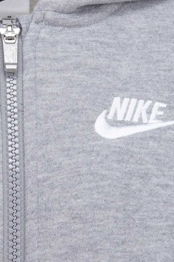 Суичър с цип и качулка за деца с памук Nike 86L089 сив