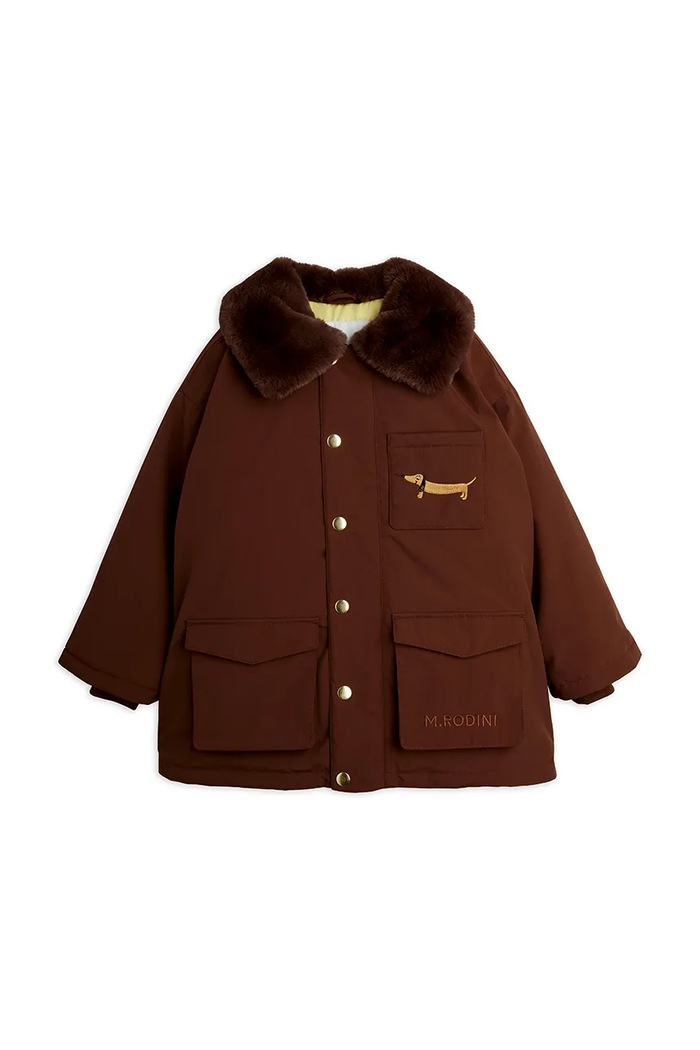 Mini Rodini Parka dziecięca 26710113 brązowy AW26