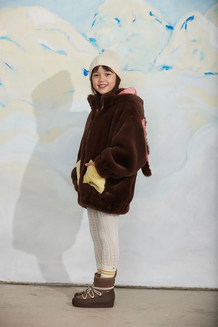 Mini Rodini Kurtka dziecięca polarowa Rabbits 26710112