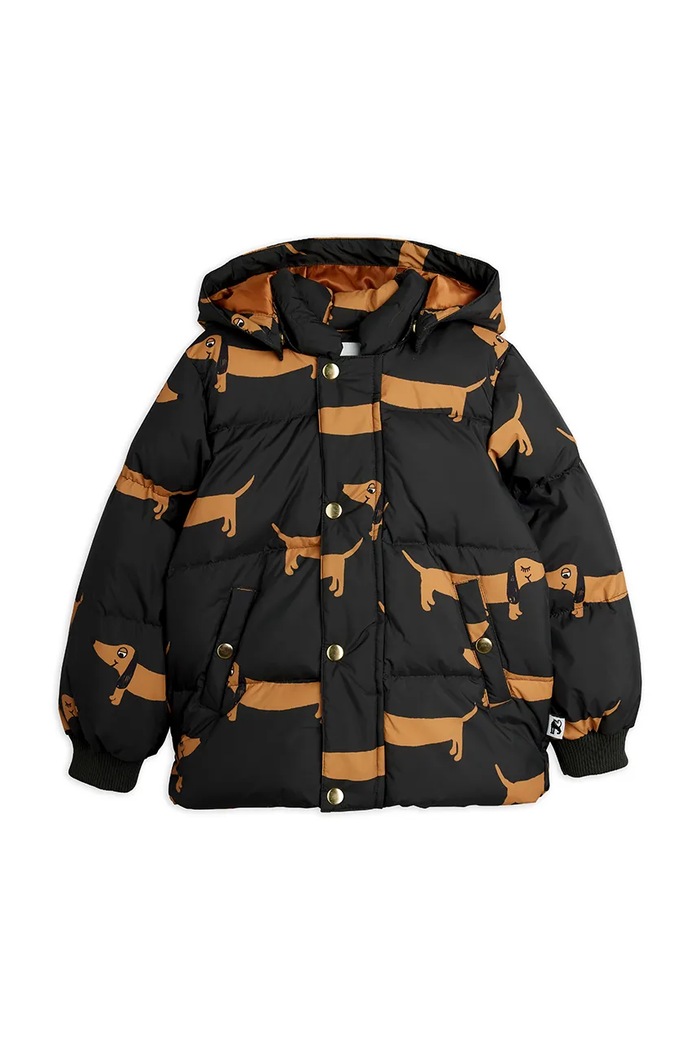 Mini Rodini Kurtka puchowa dziecięca Dog czarny 11000384
