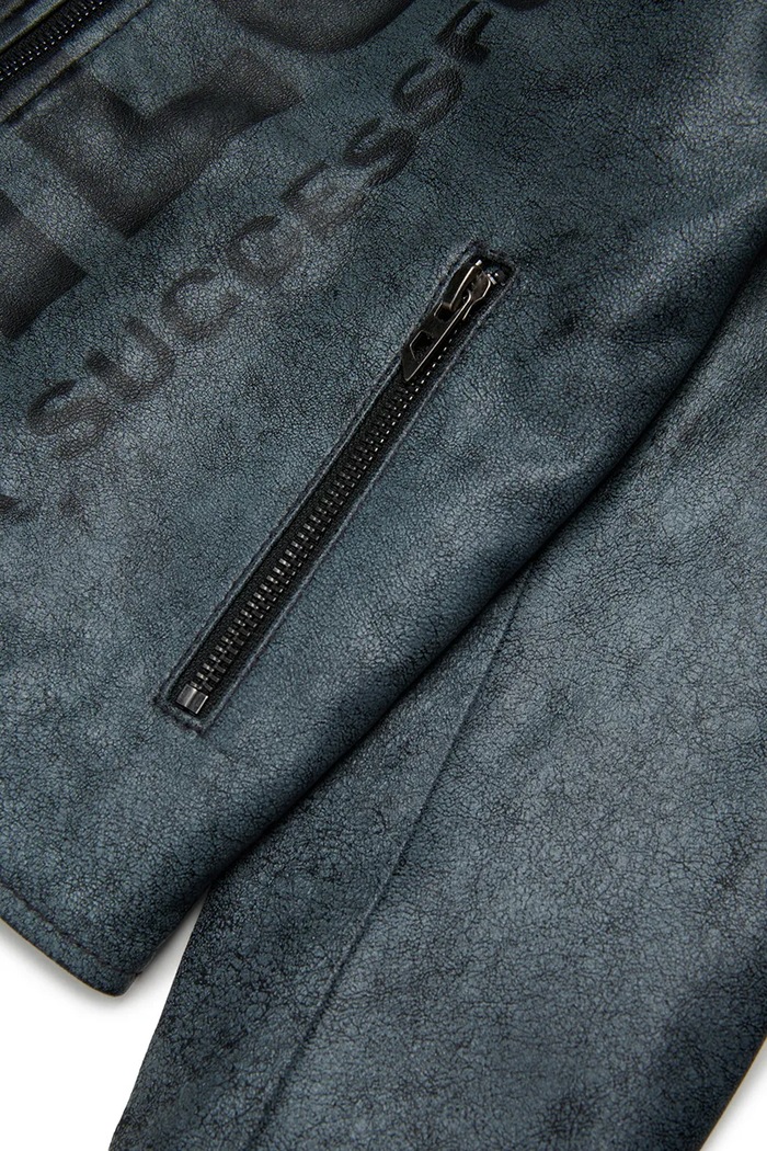 Skórzana dziecięca JLEVERT JACKET Diesel J03023.0AJFV czarny