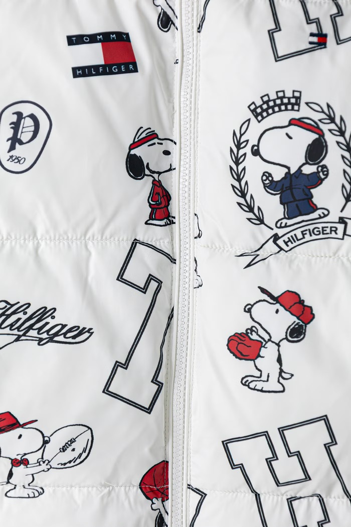 Καπιτονέ μπουφάν παιδικό x Peanuts Tommy Hilfiger KS0KS00762.74.122.9BY2 λευκό