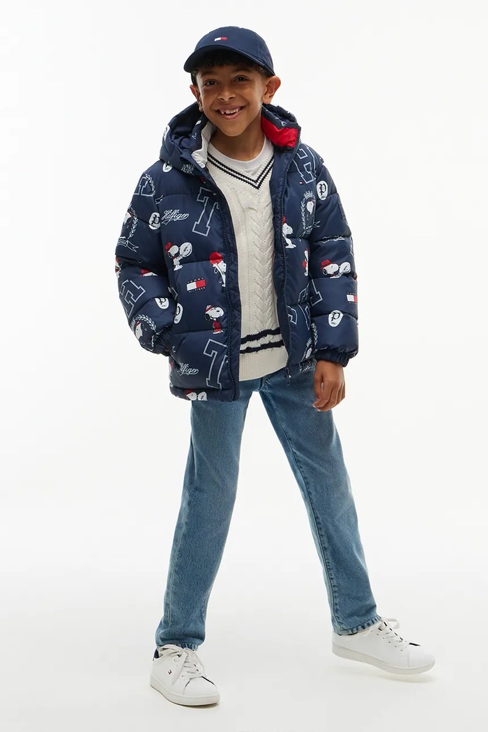 Chłopiec Tommy Hilfiger kurtka pikowana dziecięca KS0KS00762.74.122.9BY2 granatowy