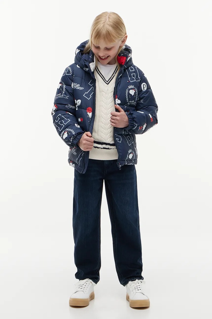 Tommy Hilfiger kurtka pikowana dziecięca granatowy KS0KS00762.74.122.9BY2