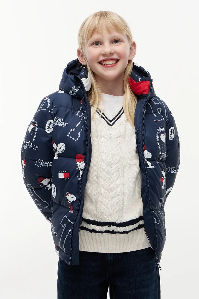 Tommy Hilfiger kurtka pikowana dziecięca KS0KS00762.74.122.9BY2 granatowy
