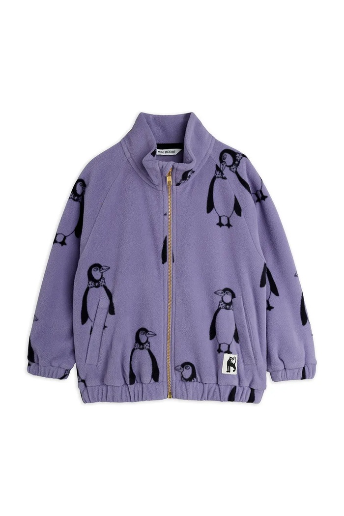 Mini Rodini kurtka dziecięca polarowa Penguin 11000366 fioletowy AW26