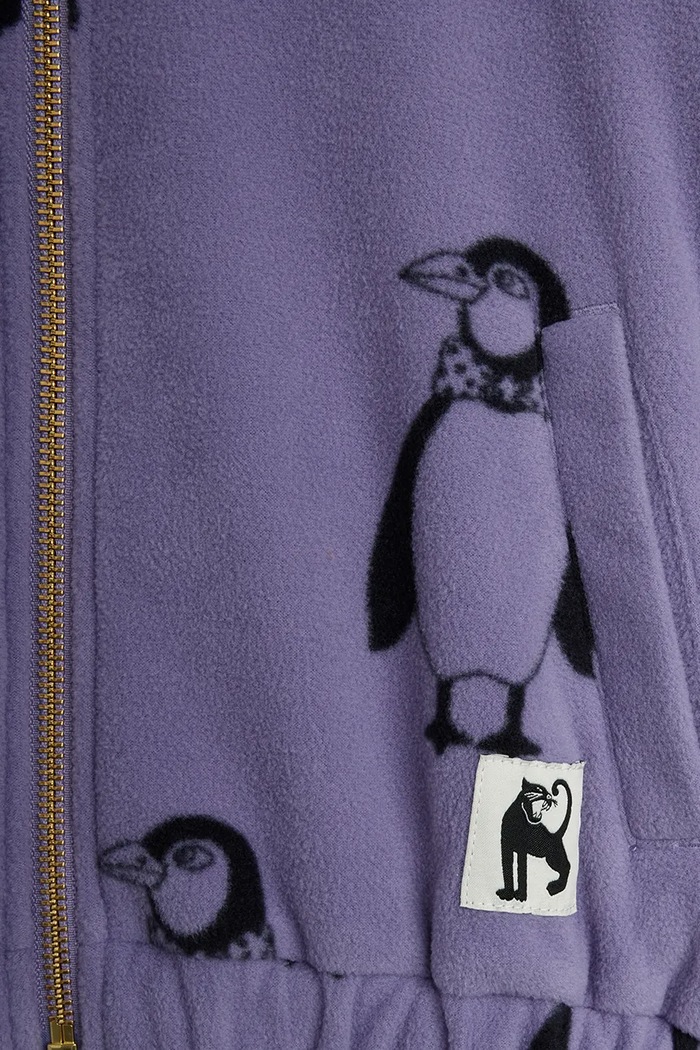 Mini Rodini kurtka dziecięca polarowa Penguin fioletowy 11000366