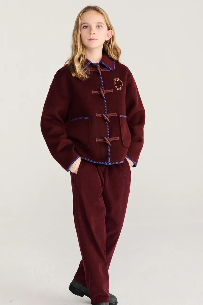 Bobo Choses Kurtka dziecięca Curious Owl bordowy 226AC138