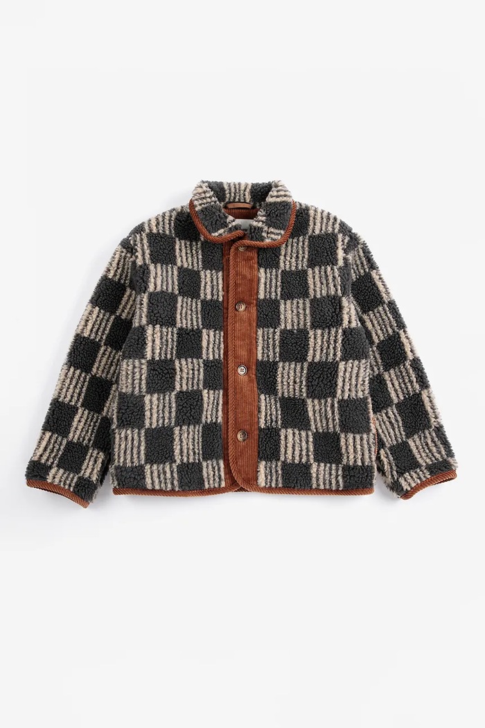 Bobo Choses Kurtka dziecięca Almost Moiré 226AC094 szary AW26
