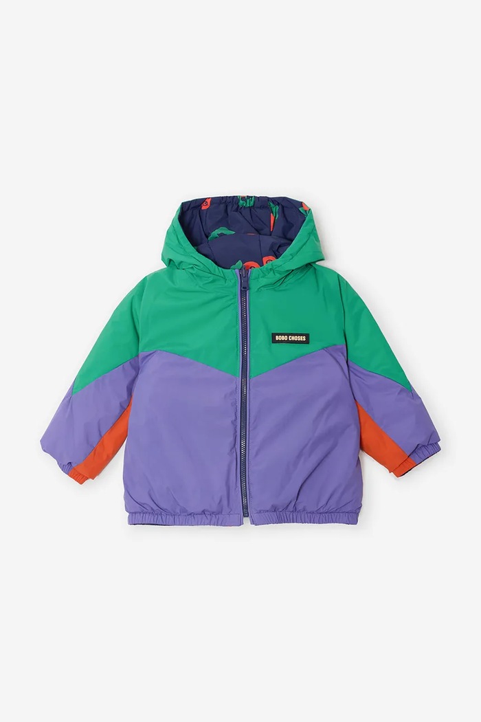 Bobo Choses Kurtka dwustronna dziecięca Stamp Bloom 226AB097 fioletowy AW26