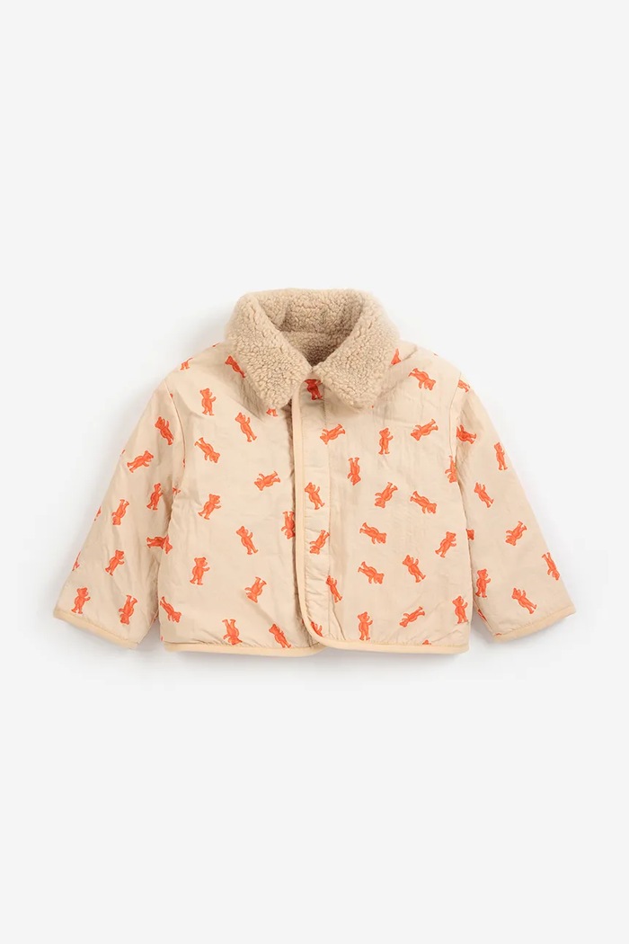 Bobo Choses Obojstranná bunda detská Softpaw Monster 226AB095 béžová AW26