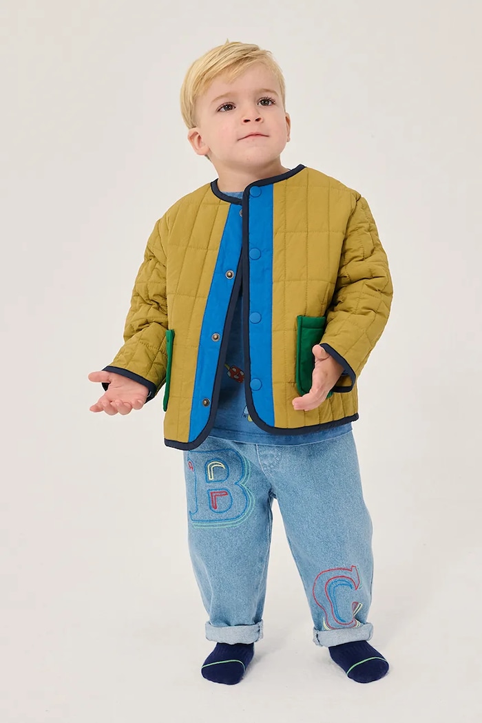 Bobo Choses Kurtka pikowana dziecięca brązowy 226AB092