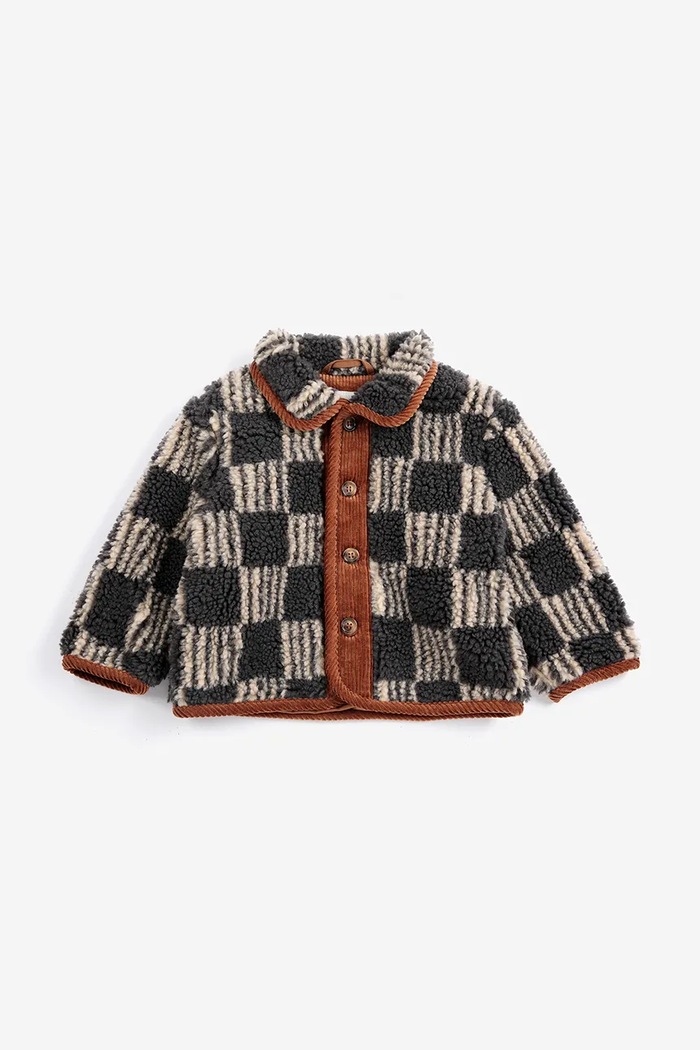 Bobo Choses Kurtka dziecięca Almost Moiré 226AB091 szary AW26
