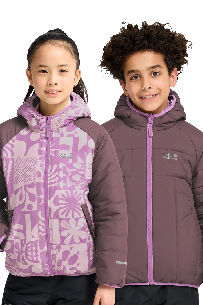 Jack Wolfskin Kurtka dwustronna dziecięca ZENON TWIST fioletowy A66164.164.176