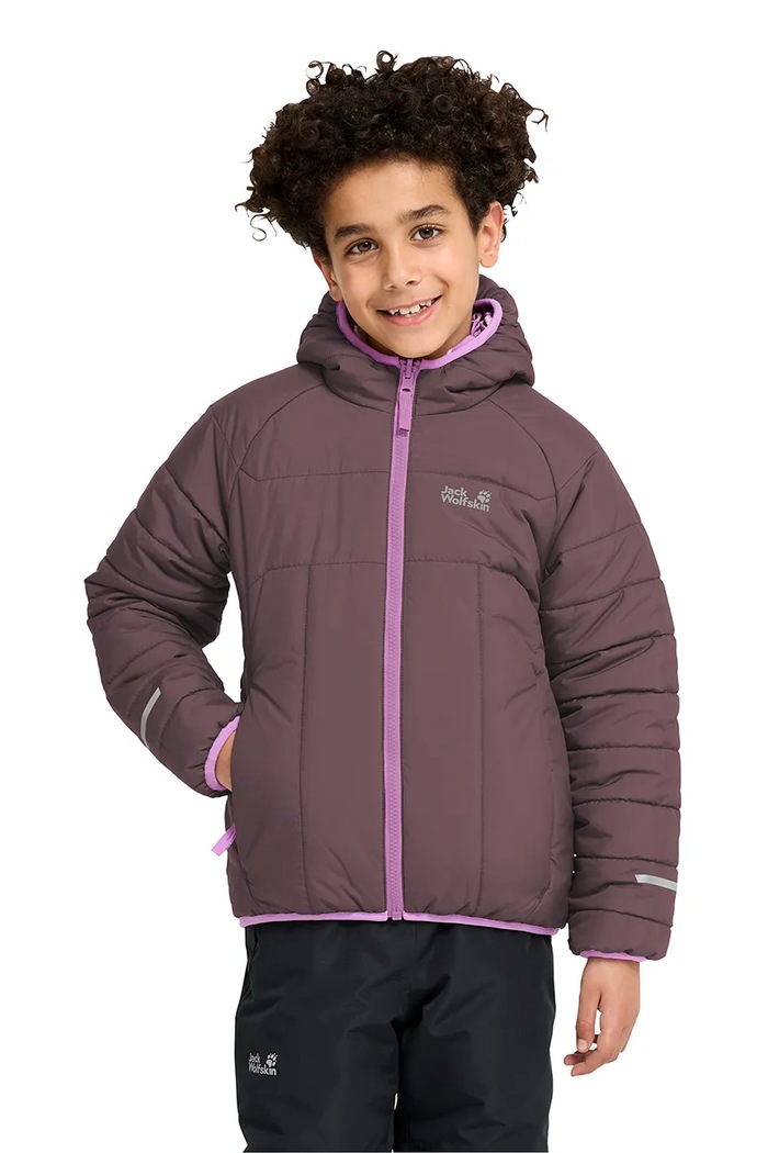Kurtka dwustronna dziecięca ZENON TWIST Jack Wolfskin fioletowy A66164.164.176