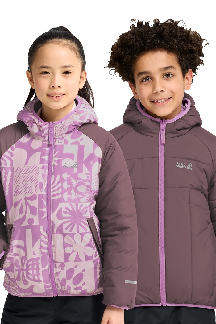 Jack Wolfskin Kurtka dwustronna dziecięca ZENON TWIST fioletowy A66164.104.152
