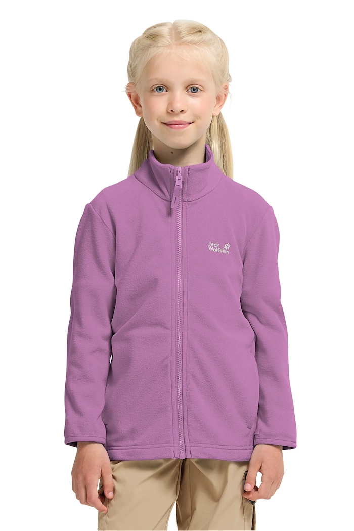 Bluza polarowa dziecięca TAUNUS 100 Jack Wolfskin fioletowy A65888.164.176.9BY2