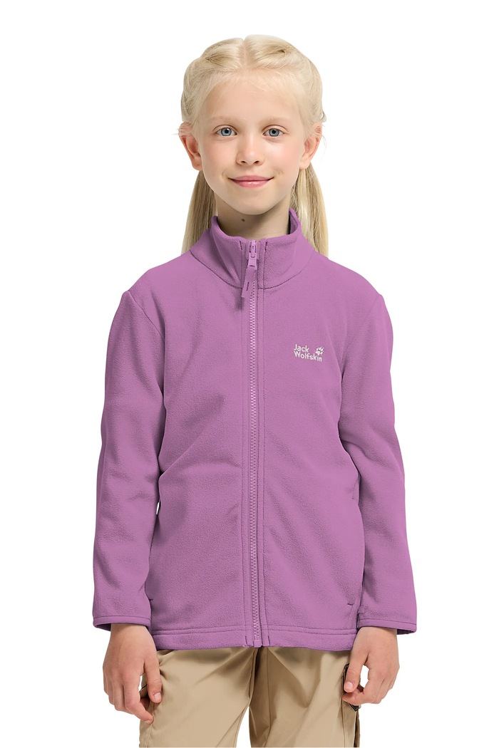 Bluza polarowa dziecięca TAUNUS 100 Jack Wolfskin fioletowy A65888.104.152.9BY2