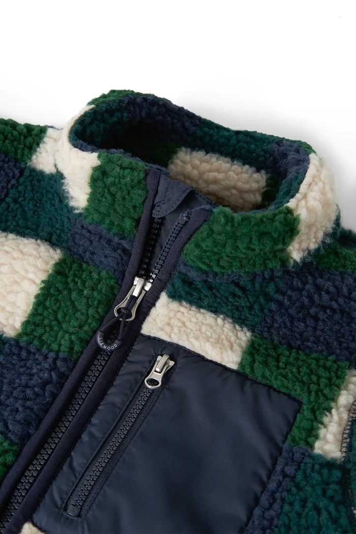 Liewood Kurtka dziecięca Nolan Pile Jacket LW21048.9BY2 zielony AW26