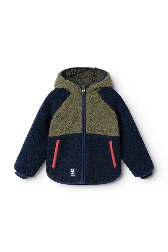 Liewood Kurtka dwustronna dziecięca Jackson Reversible Jacket zielony LW21040.9BY2
