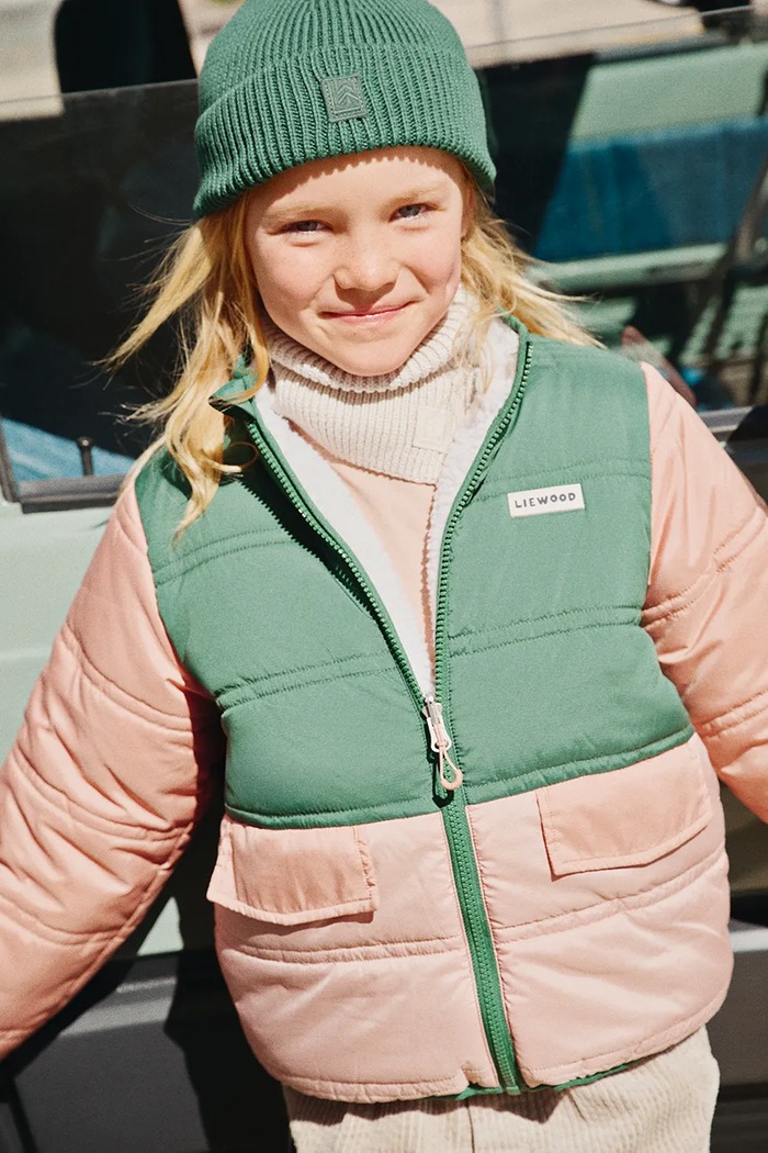 Liewood Kurtka dwustronna dziecięca Franka Reversible Jacket różowy LW20890.9BY2