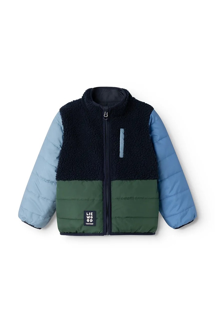 Chłopiec Liewood Kurtka dwustronna dziecięca Franka Reversible Jacket LW20890.9BY2 granatowy