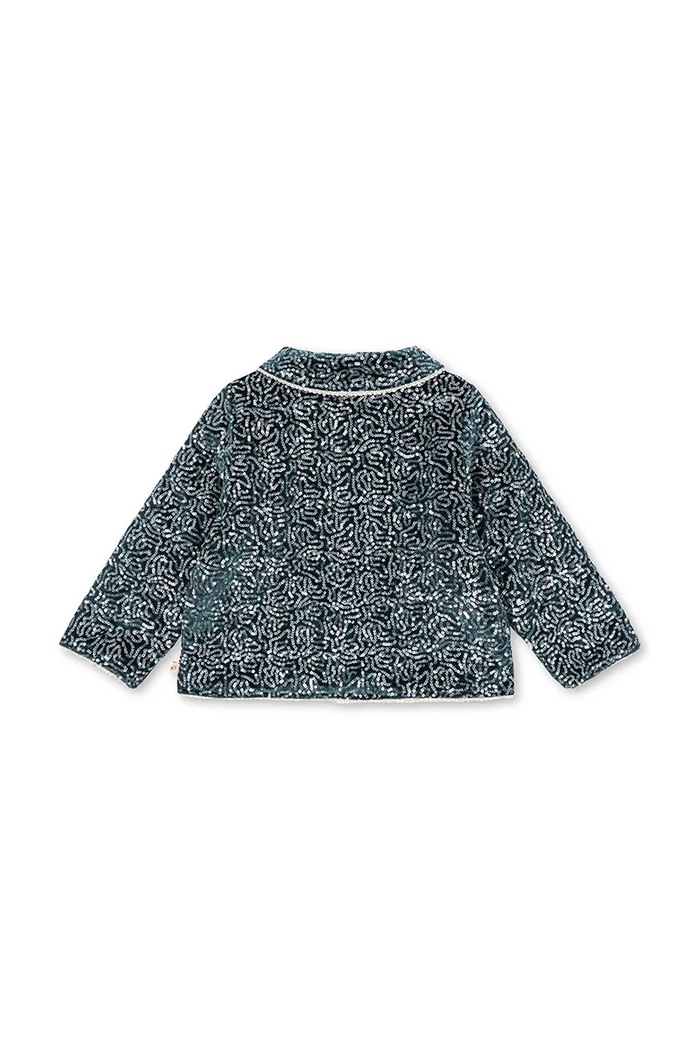 Chłopiec Konges Sløjd Kurtka dziecięca welurowa VIOLA JACKET KS106321.9BY2 turkusowy