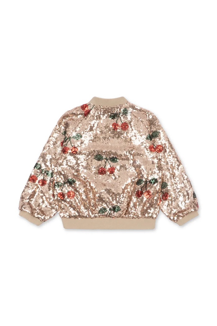 Konges Sløjd Bomberka dziecięca STARLA SEQUIN JACKET beżowy KS106257.9BY2