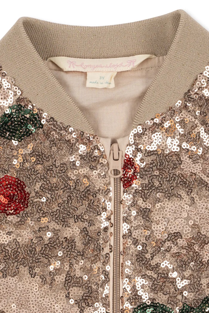 Chlapec Konges Sløjd Bunda bomber detská STARLA SEQUIN JACKET KS106257.9BY2 béžová