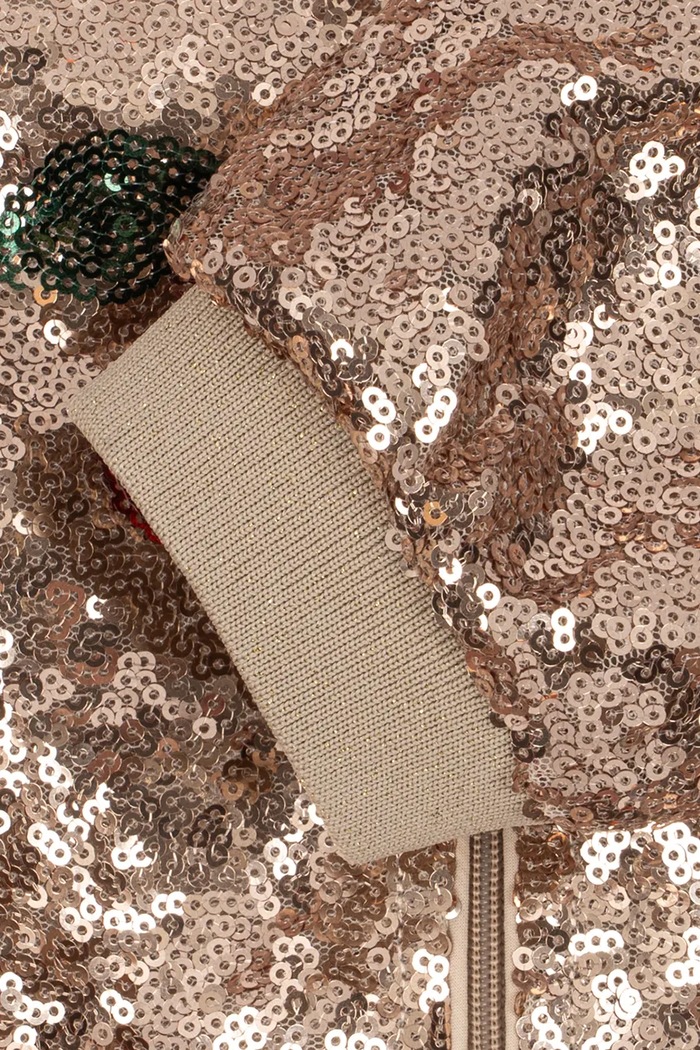 Bunda bomber detská STARLA SEQUIN JACKET Konges Sløjd béžová KS106257.9BY2