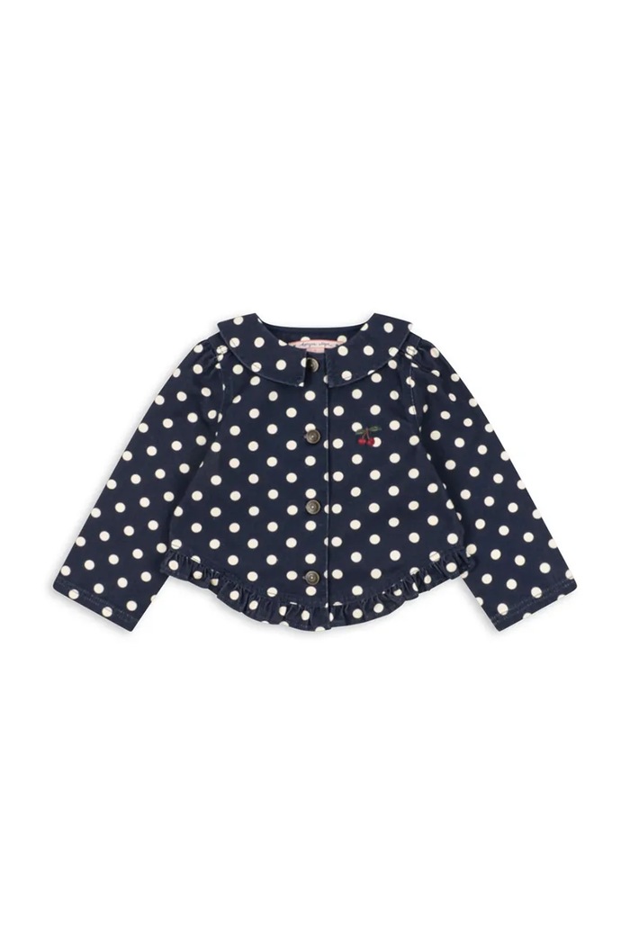 Konges Sløjd Geacă tip cămașă pentru copii din bumbac NOLA SHIRT JACKET GOTS bleumarin KS106189.9BY2