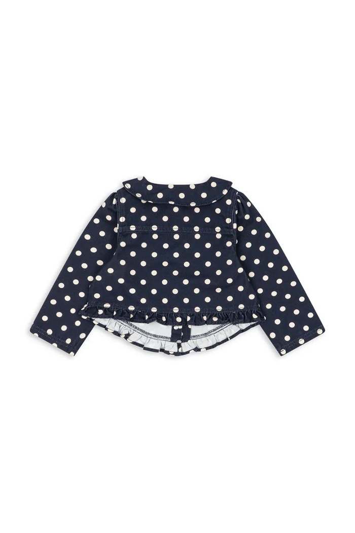 Konges Sløjd Kurtka koszulowa dziecięca bawełniana NOLA SHIRT JACKET GOTS granatowy KS106189.9BY2