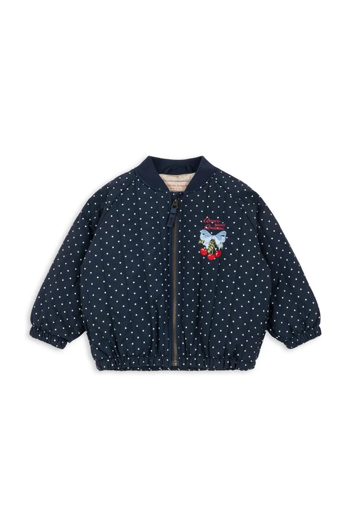 Konges Sløjd Bomber jakna za djecu JUNO PRINTED DOT BOMBER JACKET KS106052.9BY2 mornarsko plava AW26