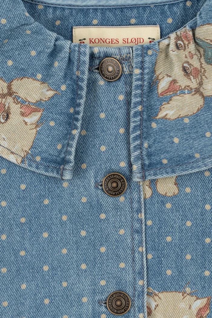 Jakna za djecu od pamuka MAGOT COLLAR JACKET GOTS Konges Sløjd KS106126.9BY2 plava