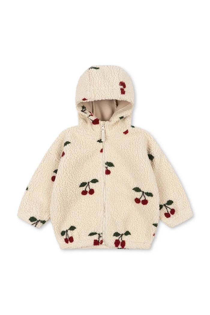 Konges Sløjd Jakna za djecu JODY TEDDY HOODIE GRS KS106048.9BY2 bež AW26