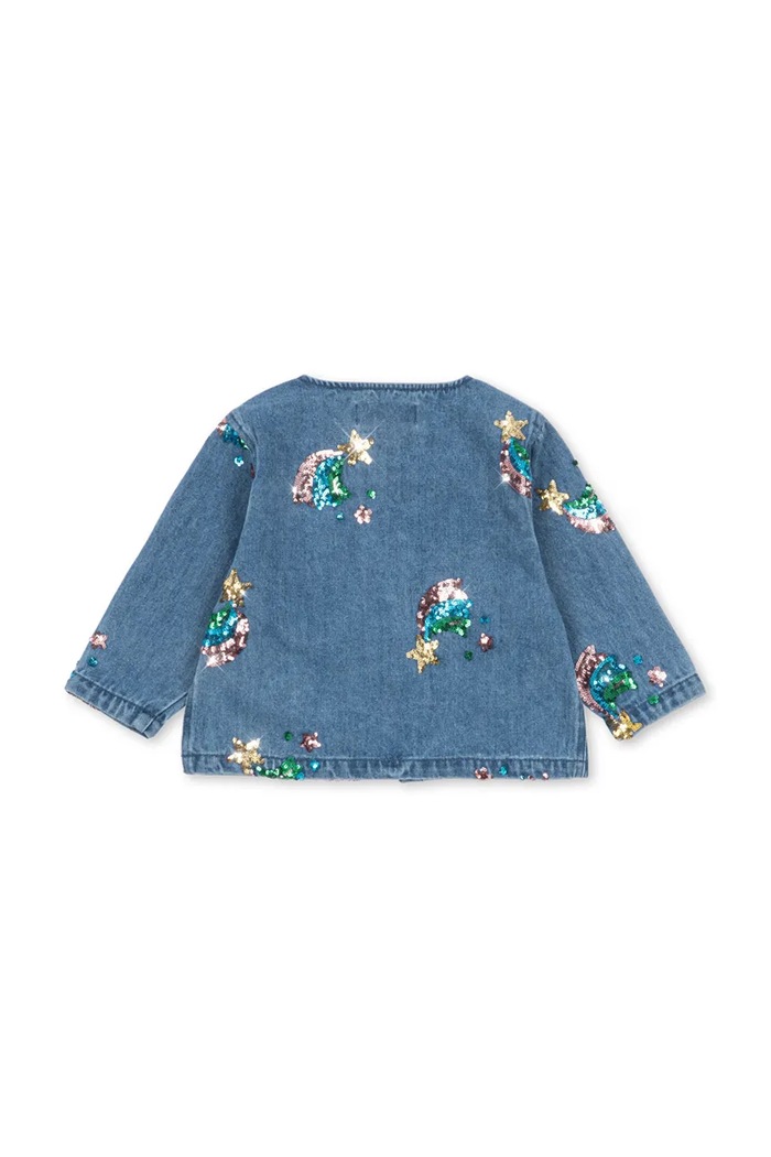 Konges Sløjd τζιν μπουφάν παιδικό βαμβακερό MAGOT SEQUIN DENIM JACKET GOTS KS106134.9BY2 μπλε AW26