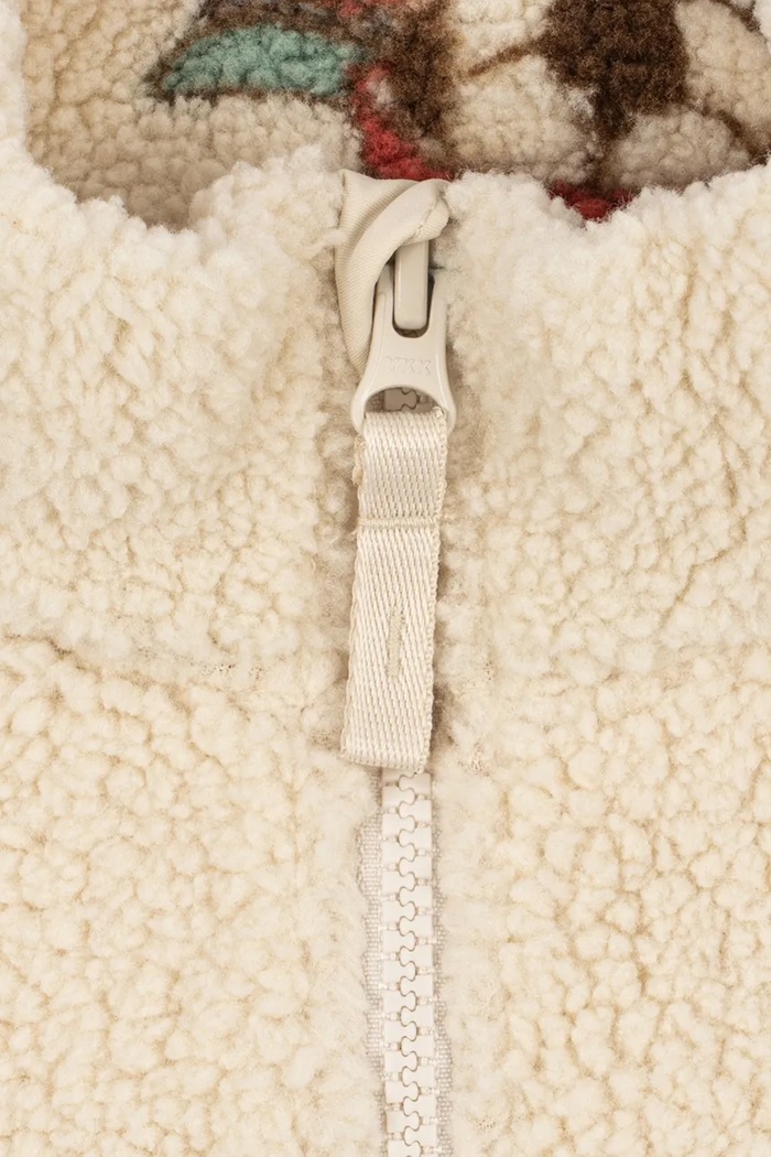 Κοριτσίστικα Konges Sløjd μπουφάν παιδικό φλις JODY TEDDY HALF ZIP GRS KS106047.9BY2 μπεζ