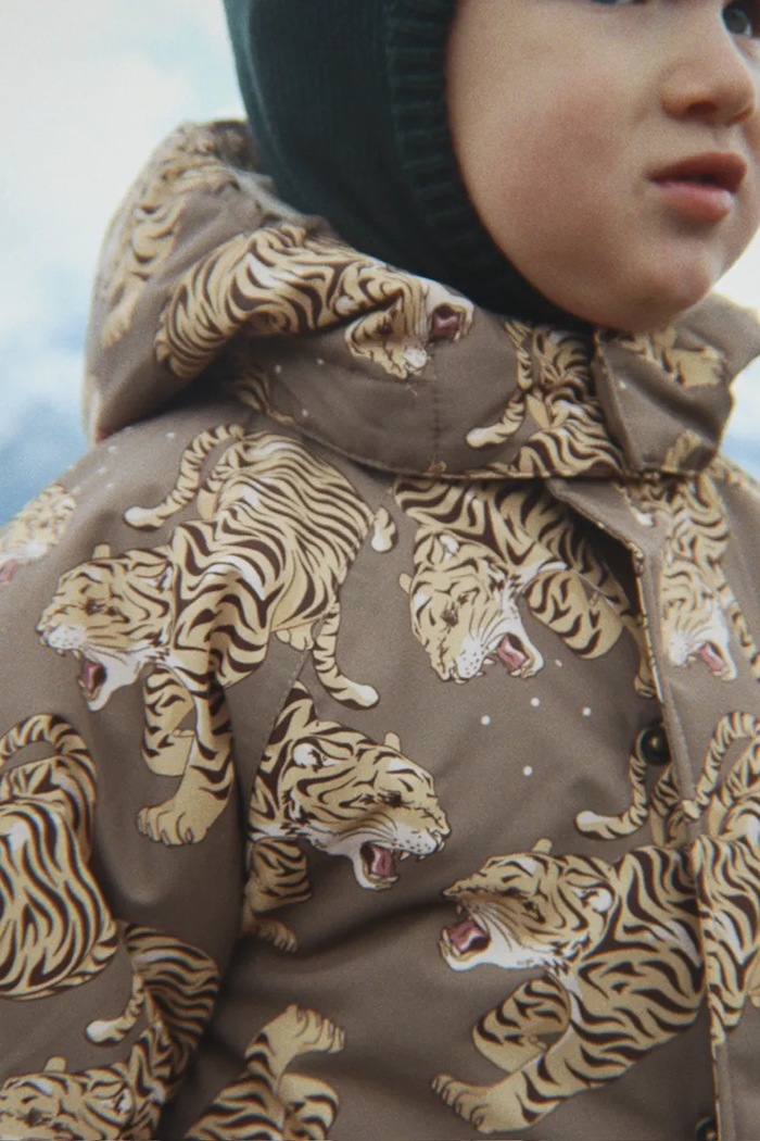 Chłopiec Konges Sløjd Kombinezon dziecięcy NOHR SNOWSUIT PRINT KS105750.9BY2 brązowy