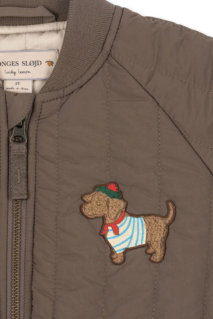 Bomber jakna za djecu JUNO TERRY BOMBER JACKET Konges Sløjd KS105734.9BY2 smeđa