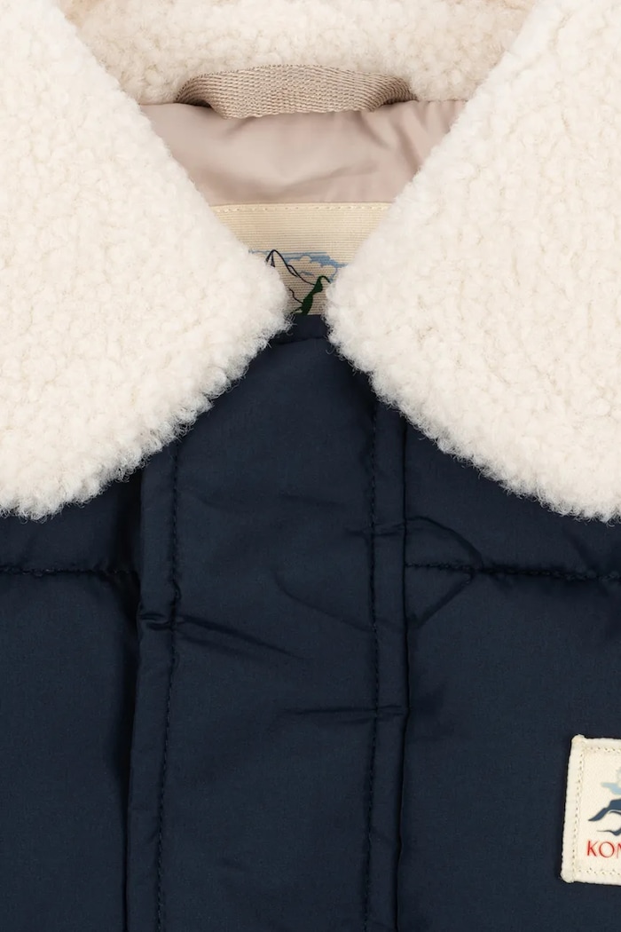 Chlapec Konges Sløjd Prešívaná bunda detská ALPI COLLAR JACKET GRS KS105680.9BY2 tmavomodrá