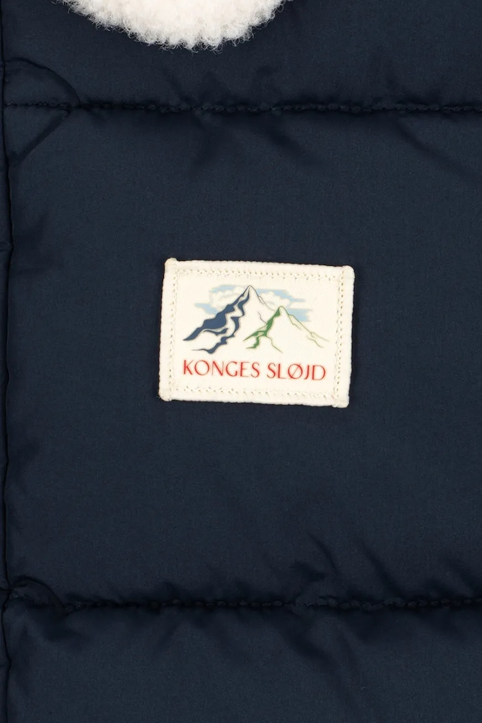 Prešívaná bunda detská ALPI COLLAR JACKET GRS Konges Sløjd KS105680.9BY2 tmavomodrá