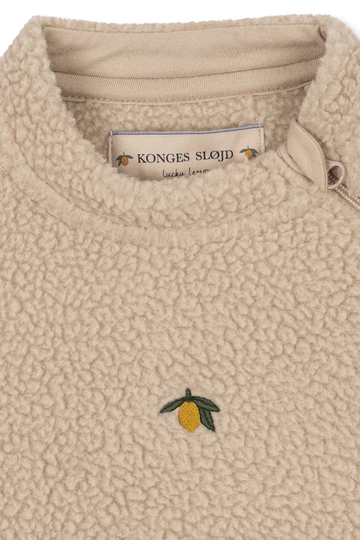 Αγορίστικα Konges Sløjd ολόσωμη φόρμα παιδική φλις SAFA ONESIE GRS KS105769.9BY2 μπεζ