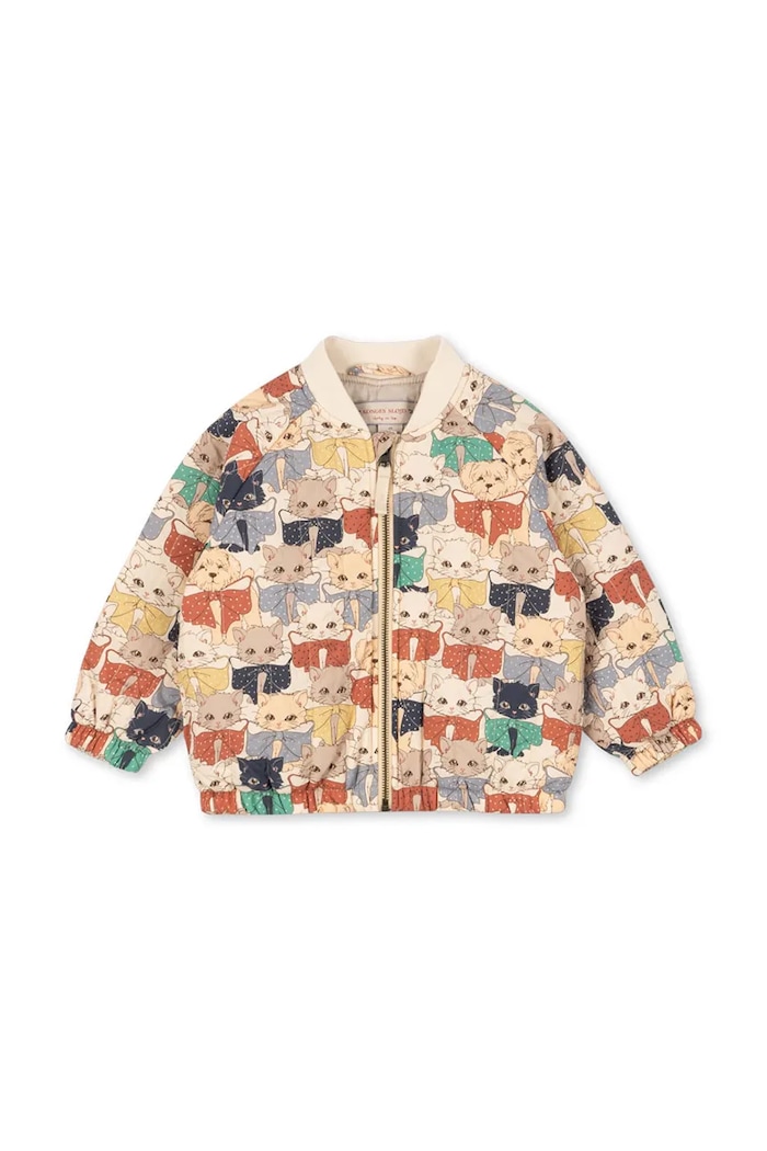 Konges Sløjd Bomberka dziecięca JUNO PRINTED BOMBER JACKET KS105731.9BY2 beżowy AW26