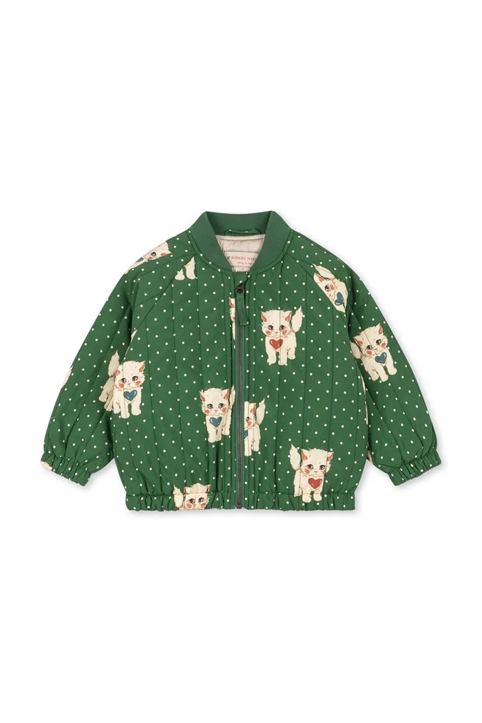 Konges Sløjd bomber παιδικό JUNO PRINTED BOMBER JACKET KS105731.9BY2 πράσινο AW26