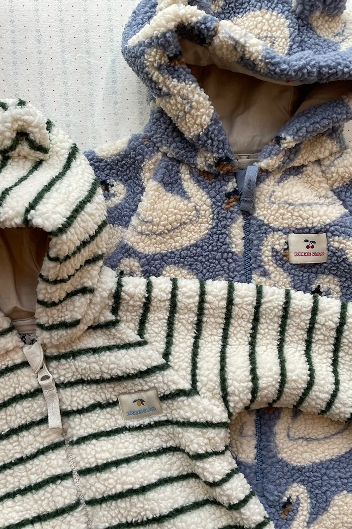 Dječaci Konges Sløjd kombinezon za djecu s flisom JODY TEDDY ONESIE GRS KS105721.9BY2 bež