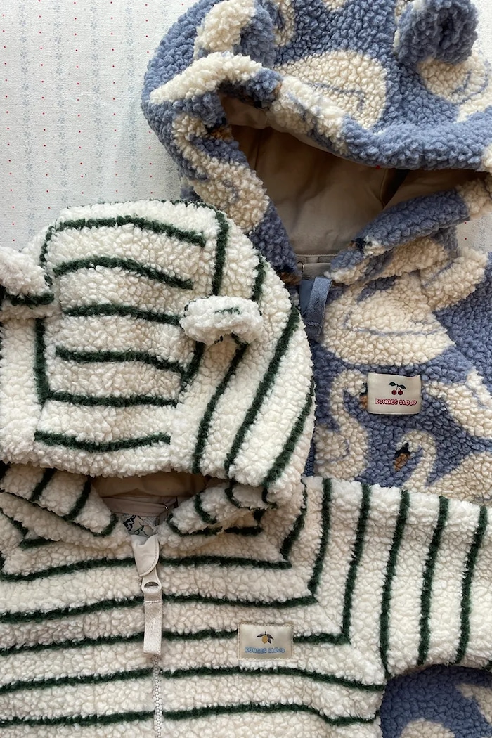Konges Sløjd kombinezon za djecu s flisom JODY TEDDY ONESIE GRS bež KS105721.9BY2