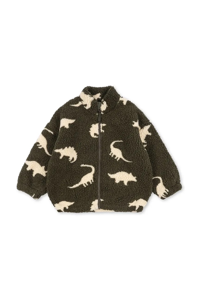 Konges Sløjd bunda detská flísová JODY TEDDY JACKET GRS KS105720.9BY2 zelená AW26